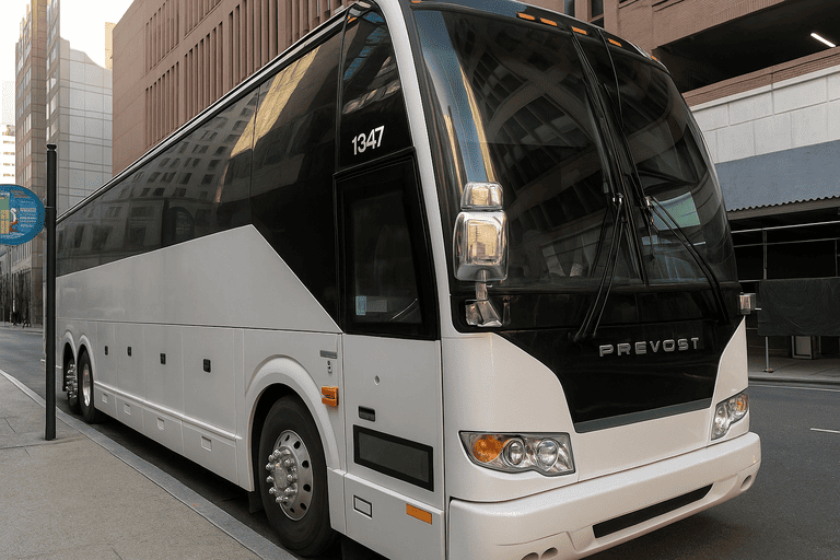 a Charter Bus Rental Joliet coach bus